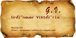 Grünauer Viktória névjegykártya